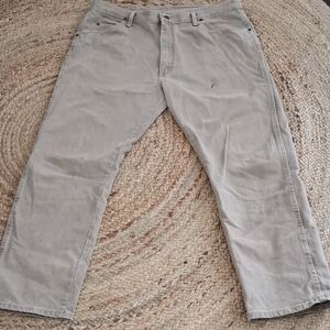 Mens Premium Authentic Wrangler  Beige Denim Cowboywestern Jeans. Size 40X30